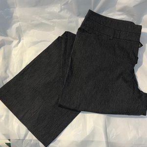 Charcoal grey dress pants - flat front boot-cut leg - Lane Bryant Size 14